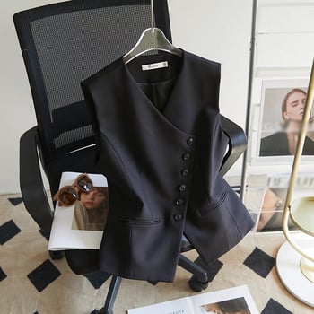 Дамски Slim-Fit жилет – V-образно деколте, полиестерна материя, пълнеж полиестер-памук