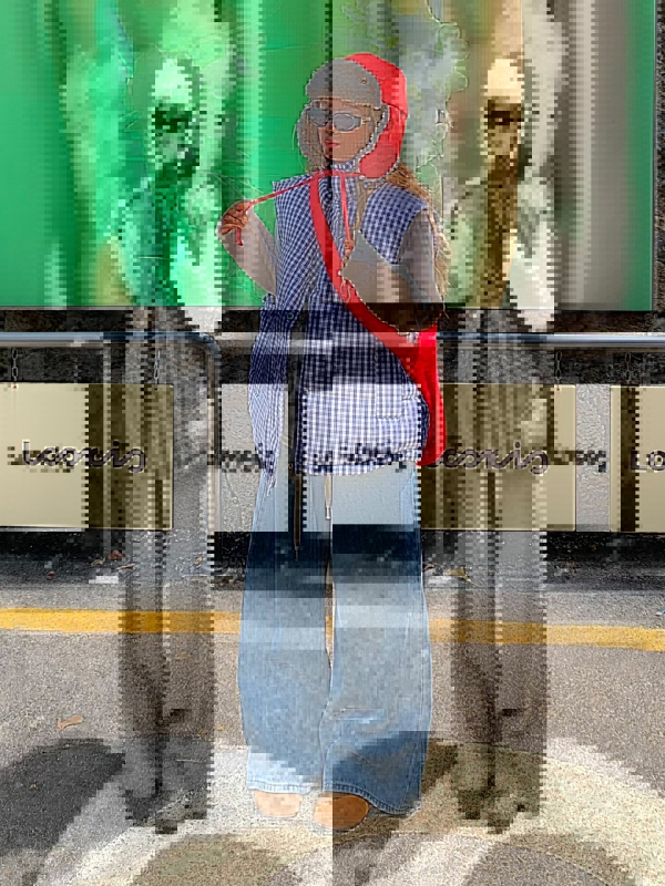 Vesta s mrežastim uzorkom, stojeći ovratnik, punilo Down cotton, poliester tkanina, srednja duljina, zima 2025, elegantan uredski stil