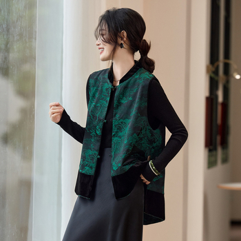 Női reverszibil mellény, ujjatlan, laza szabású, casual/basic stílusban, pamut-poliészter keverék (70–80% pamut; 70–80% poliészter), ősz 2024