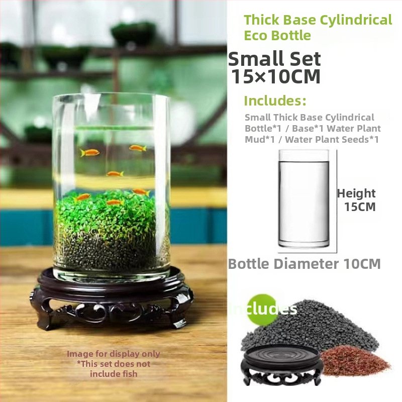 Хидропонна екологична бутилка за настолен декор – микро пейзаж, ландшафт от стъклена бутилка, семена за водни растения за четири сезона (магнитни материали; без внос)