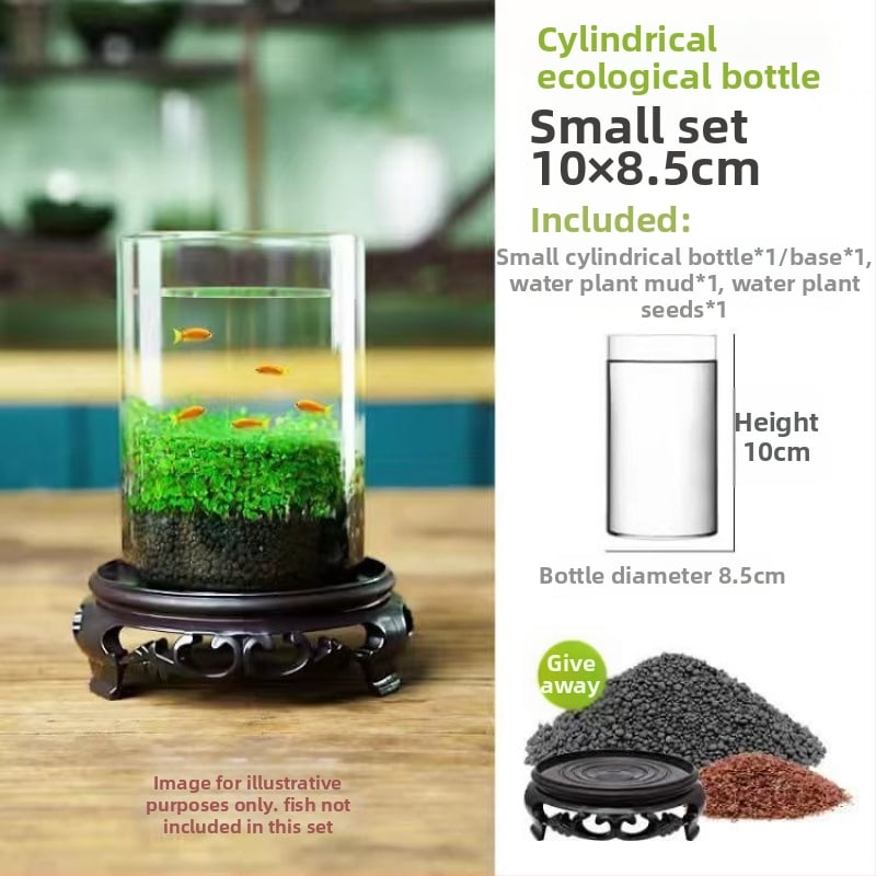 Хидропонна стъклена бутилка – настолен микро ландшафт аквариум с водни растения през четирите сезона; марка Other Homes; материал: магнитни материали