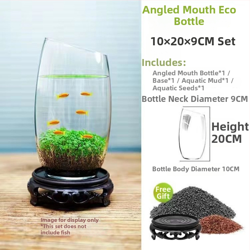Hidroponska staklena boca za stolnu ukrasu — mikro krajolik akvarij s vodnim biljkama, četiri godišnja doba i sjemenkama biljaka (magnetski materijali)