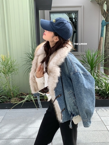 Ženska jakna s fleec podstavom, pleteni materijal, gumba zatvarač, debeli kroj, trodijelni set