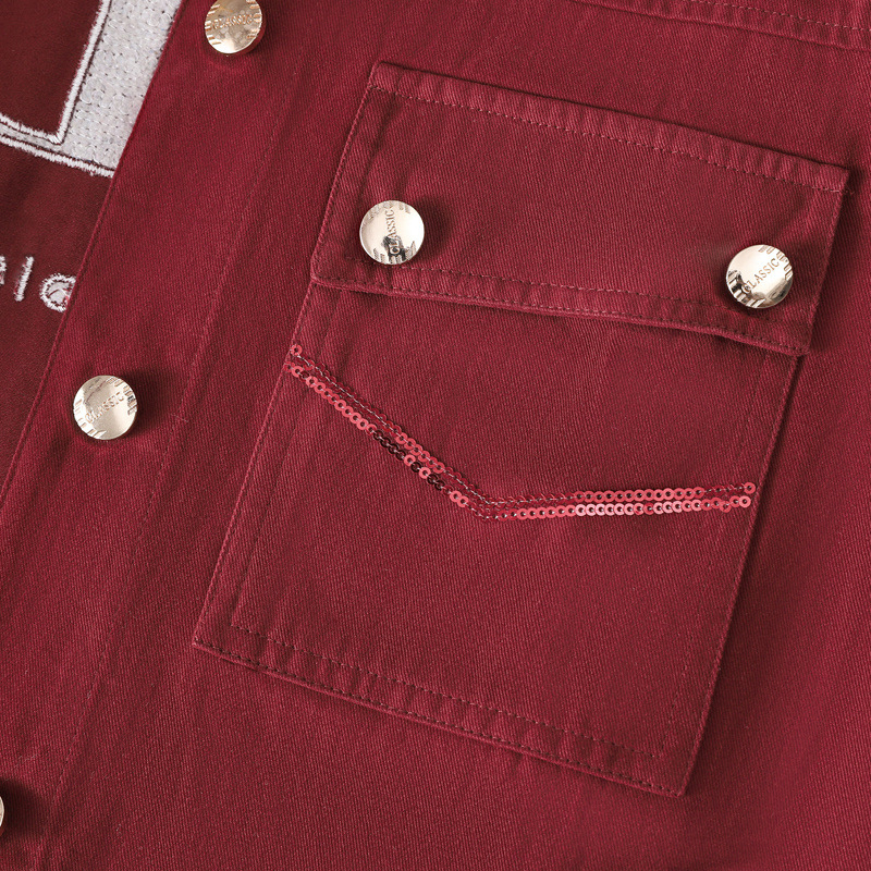 Ženski denim kaput - slobodan kroj, dugi rukavi, polo ovratnik, jednostruko kopčanje, denim s 95% pamuka, gradski stil