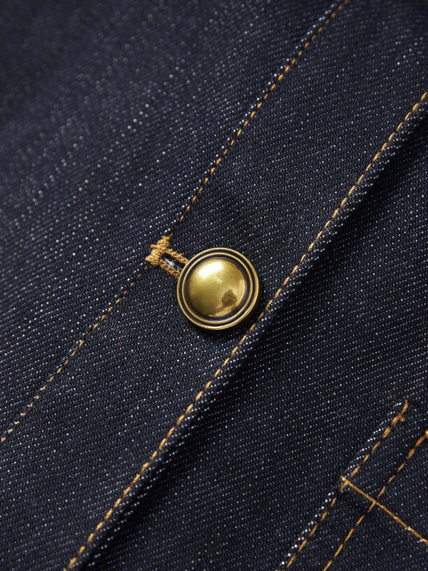 Džins jakna s labavim krojem, duge rukave, retro stil, Bamboo Tencel denim tkanina, jesen-zima
