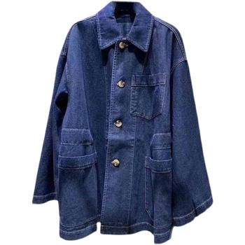 Denim trench kaput, široka silueta, pojas u struku, duge rukave, srednja duljina