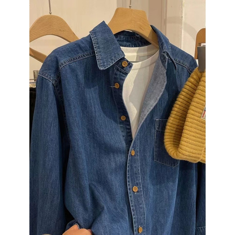 Denim košulja, slobodnog kroja, duge rukave, POLO ovratnik, proljeće 2023