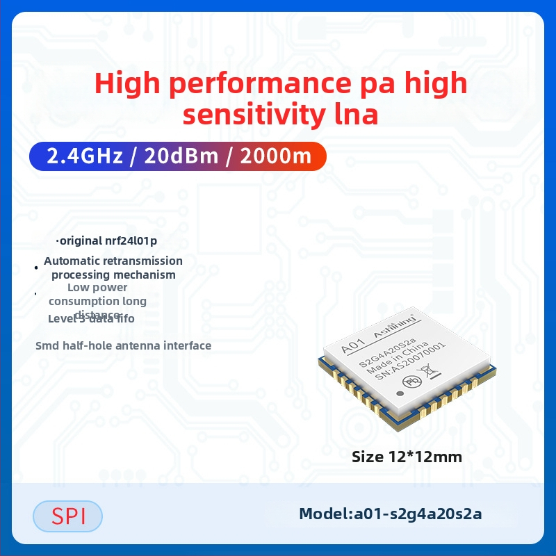 Zeyao NRF24L01 2,4 GHz bezvadu RF transceiver modulis – caurspīdīga datu pārraide