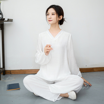 Етно-дзен двучастков комплект за медитация и йога за сцена – памук, съдържание над 95%, колaжно шиене, Есен 2024