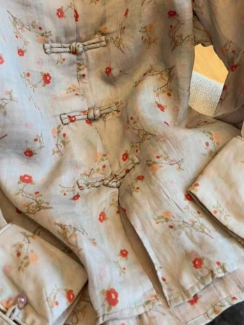 Дамско палто в стил Тан с дзен влияния и китайски национален стил, пролет 2024