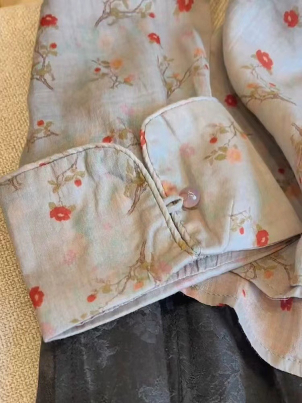 Дамско палто в стил Тан с дзен влияния и китайски национален стил, пролет 2024