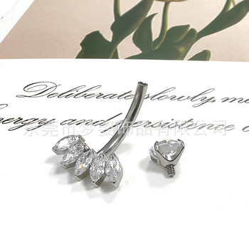 Prsteň na pupok z titánovej zliatiny, G23 čistota, leštený, unisex šperky