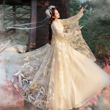 Suaugusiųjų Hanfu suknelė, medvilnės audinys, 50-70% medvilnės turinys, surinkimo/siuvimo procesas