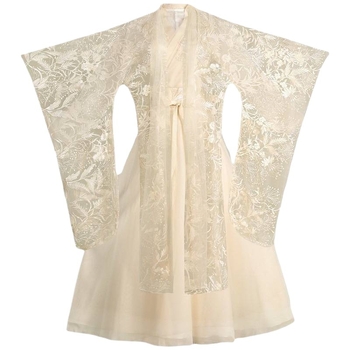 Suaugusiųjų Hanfu suknelė, medvilnės audinys, 50-70% medvilnės turinys, surinkimo/siuvimo procesas