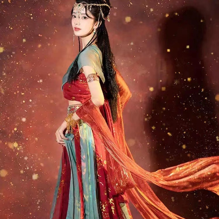 Hanfu haljina za fotografiranje, poboljšani stil (mrežasti materijal; zecova kosa <30%; proljeće 2023)