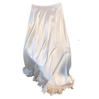 Hanfu inspirirana poluduga suknja s čipkom (Glavni materijal: koža z koze; Tkanina: pamuk pređa; Model: univerzalan)