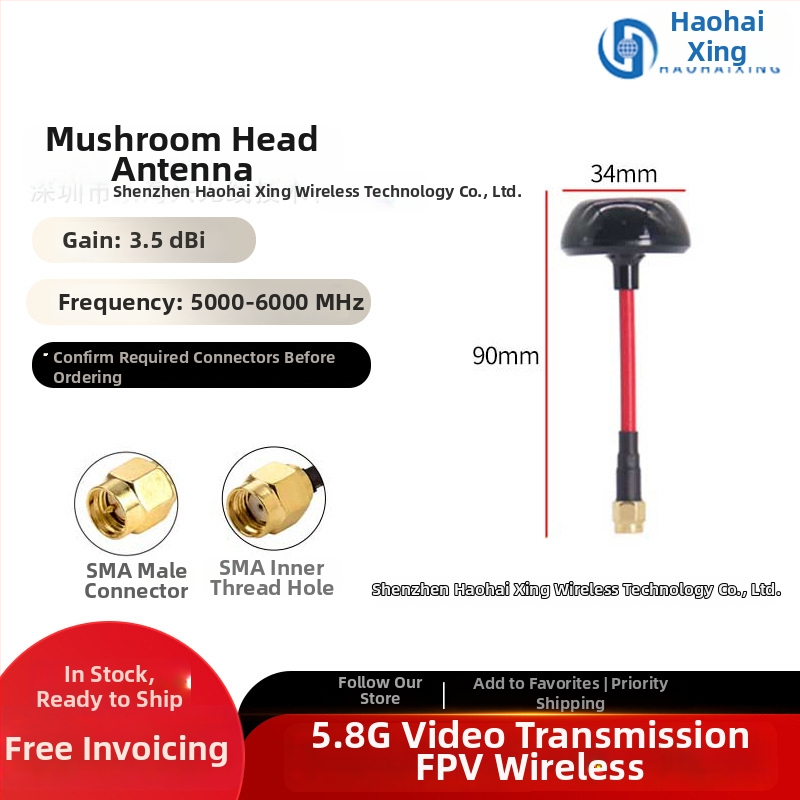 FPV antena dronam – augstas atdeves 5,8 GHz HD attēla pārraidīšanai, Pagoda Mushroom-Head dizains