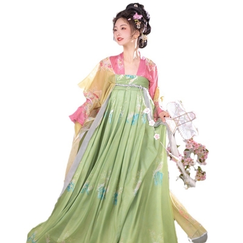 Hanfu Ruqun set, šifon s 90–95% spandexom, viseće bojanje, ljeto 2023