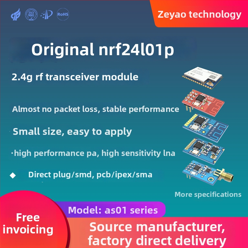 NRF24L01 2,4 GHz Bezvadu RF Transceivers Modulis – Caurspīdīga Datu Pārraide