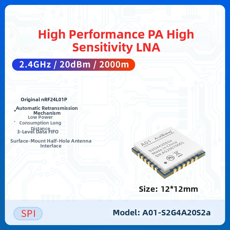 NRF24L01 2,4 GHz Bezvadu RF Transceivers Modulis – Caurspīdīga Datu Pārraide