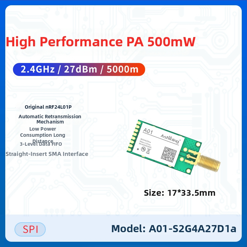 NRF24L01 2,4 GHz Bezvadu RF Transceivers Modulis – Caurspīdīga Datu Pārraide