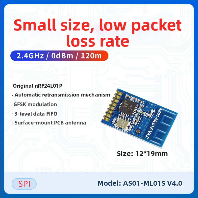 Zeyao bezvadu NRF24L01 transceivera modulis, 2.4 GHz datu pārraide, caurspīdīga pārraide