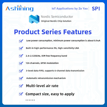 Ashining/Zeyao bezvadu RF transceiver modulis NRF24L01, 2,4 GHz, caurspīdīgs datu pārraidīšana