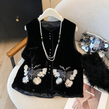 Женска жилетка – памук-полиестер плат, основен състав полиестер (<30%), универсален модел