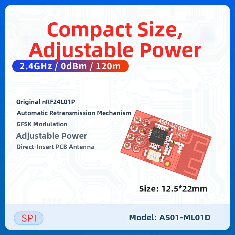 Ashining/Zeyao bezvadu RF transceiver modulis NRF24L01, 2.4 GHz caurspīdīga datu pārraide
