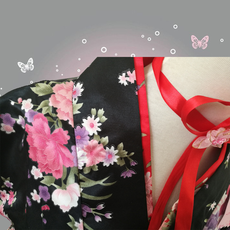 Cosplay kostim: inspiriran Senbonzakura za scenske nastupe, kimono-maid stil; materijal: sintetičko vlakno smjesa; glavna tkanina: 100% poliester