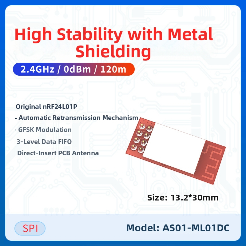 Ashining/Zeyao bezvadu RF transceiver modulis NRF24L01, 2.4 GHz caurspīdīga datu pārraide