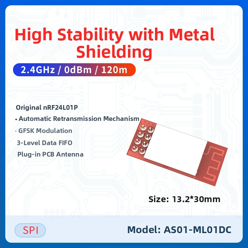 Ashining/Zeyao bezvadu RF transceiver modulis NRF24L01, 2.4 GHz caurspīdīga datu pārraide