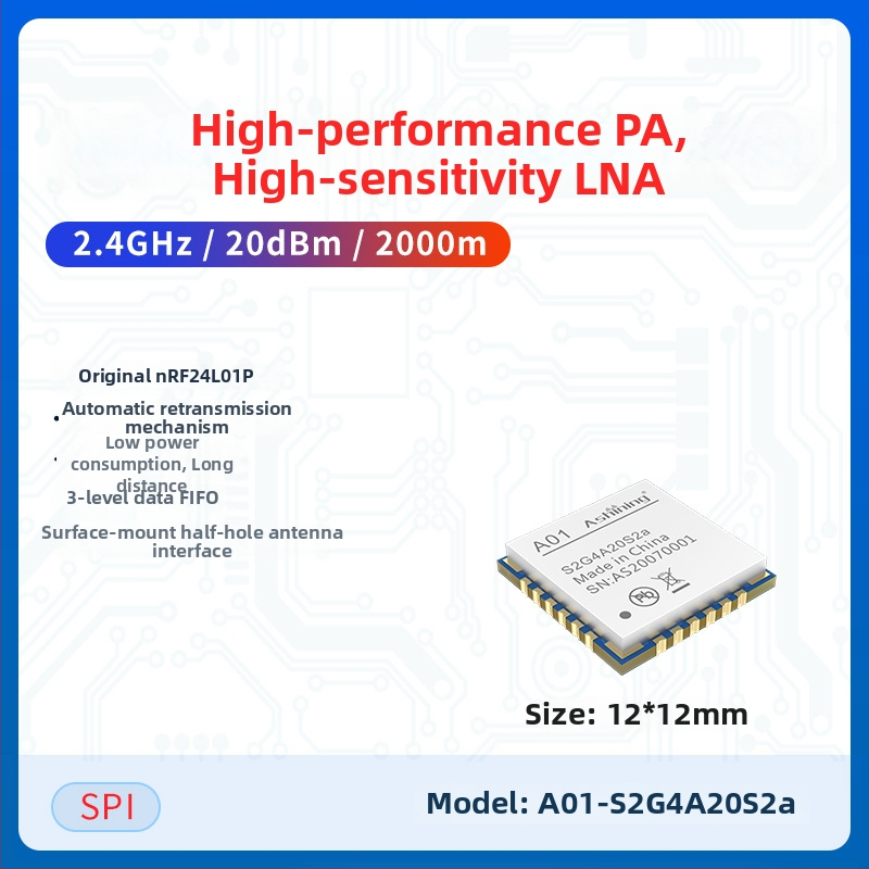 Ashining/Zeyao bezvadu RF transceiver modulis NRF24L01, 2.4 GHz caurspīdīga datu pārraide