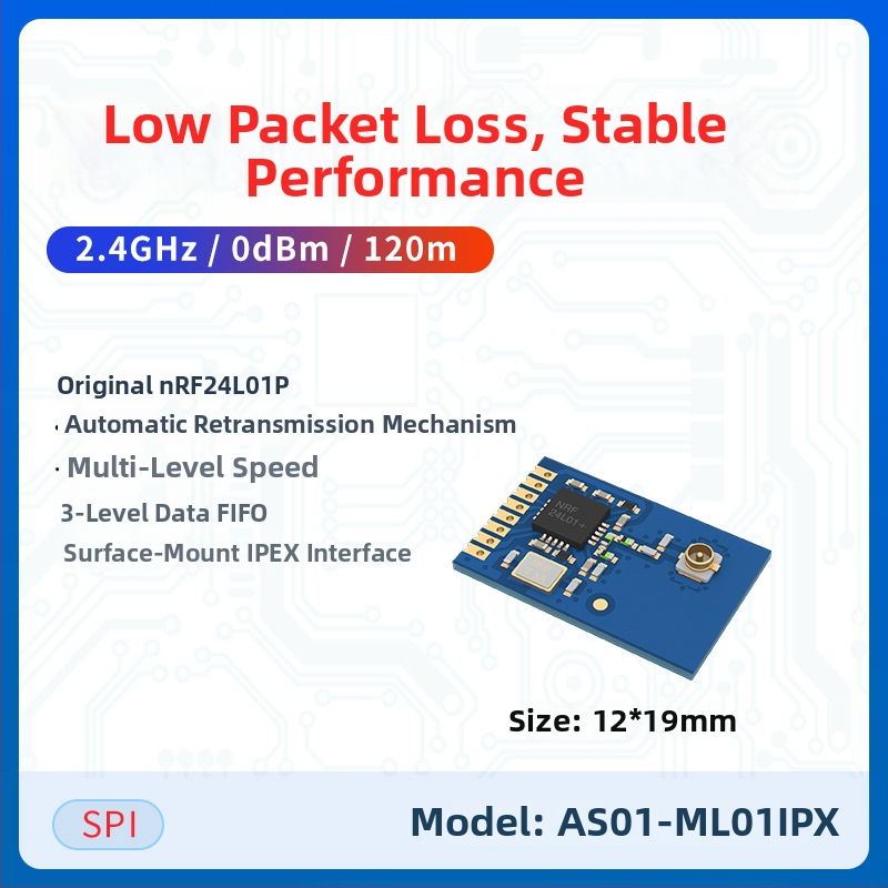 Ashining/Zeyao bezvadu RF transceiver modulis NRF24L01, 2.4 GHz caurspīdīga datu pārraide