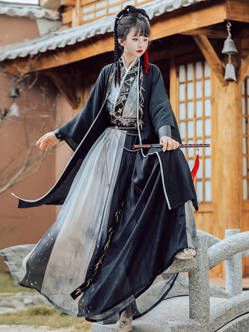 Hanfu cosplay odjevni komad u stilu Song dinastije, dužine do struka, unisex, kašmir 95%+