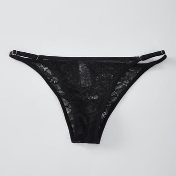Ženske gaćice s niskim struka, čipka, poluprozirne, prozračan najlon, podesivi pojas