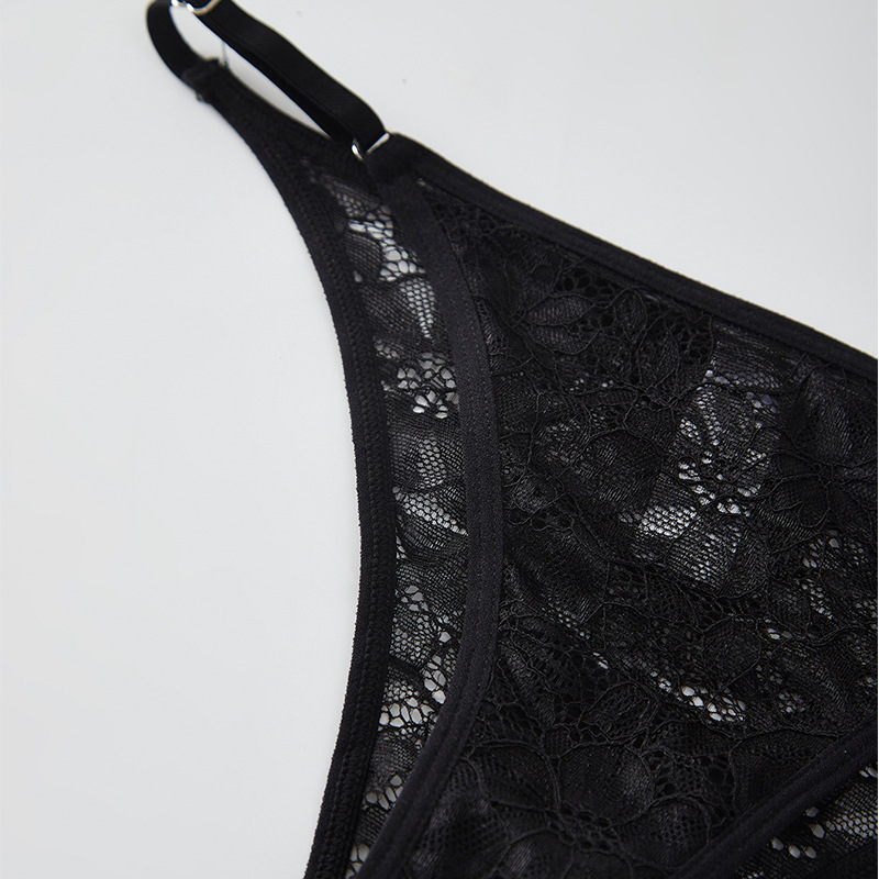 Ženske gaćice s niskim struka, čipka, poluprozirne, prozračan najlon, podesivi pojas