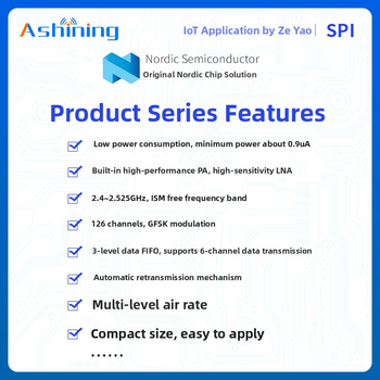 Ashining/Zeyao bezvadu RF transceiver modulis NRF24L01, 2.4 GHz caurspīdīga datu pārraide