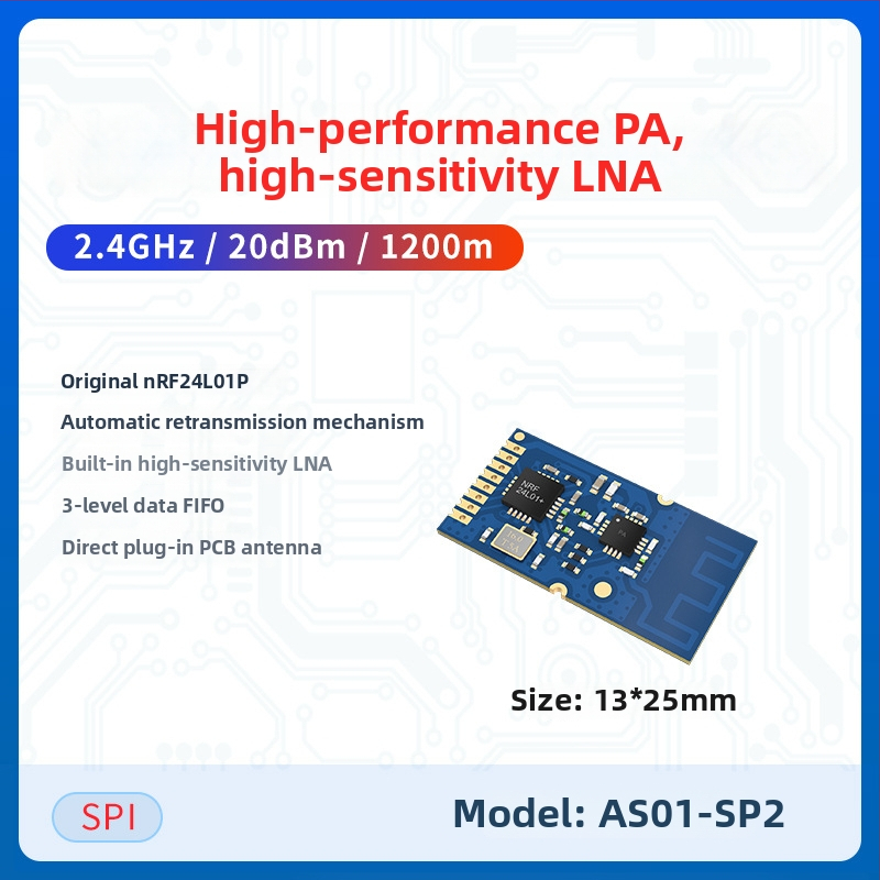 Ashining/Zeyao bezvadu RF transceiver modulis NRF24L01, 2.4 GHz caurspīdīga datu pārraide