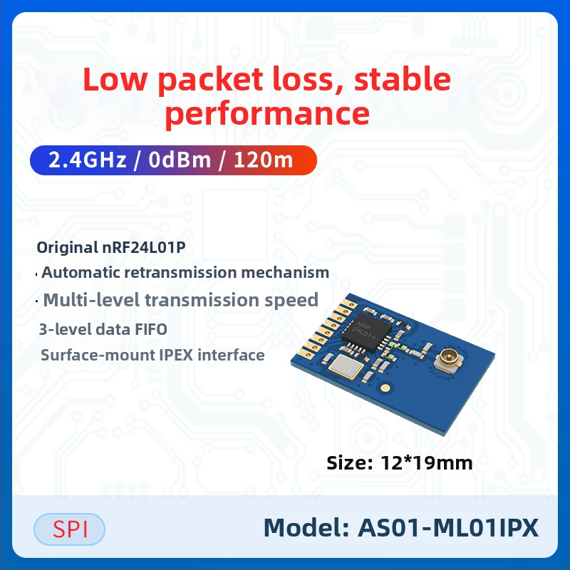 Ashining/Zeyao bezvadu RF transceiver modulis NRF24L01, 2.4 GHz caurspīdīga datu pārraide