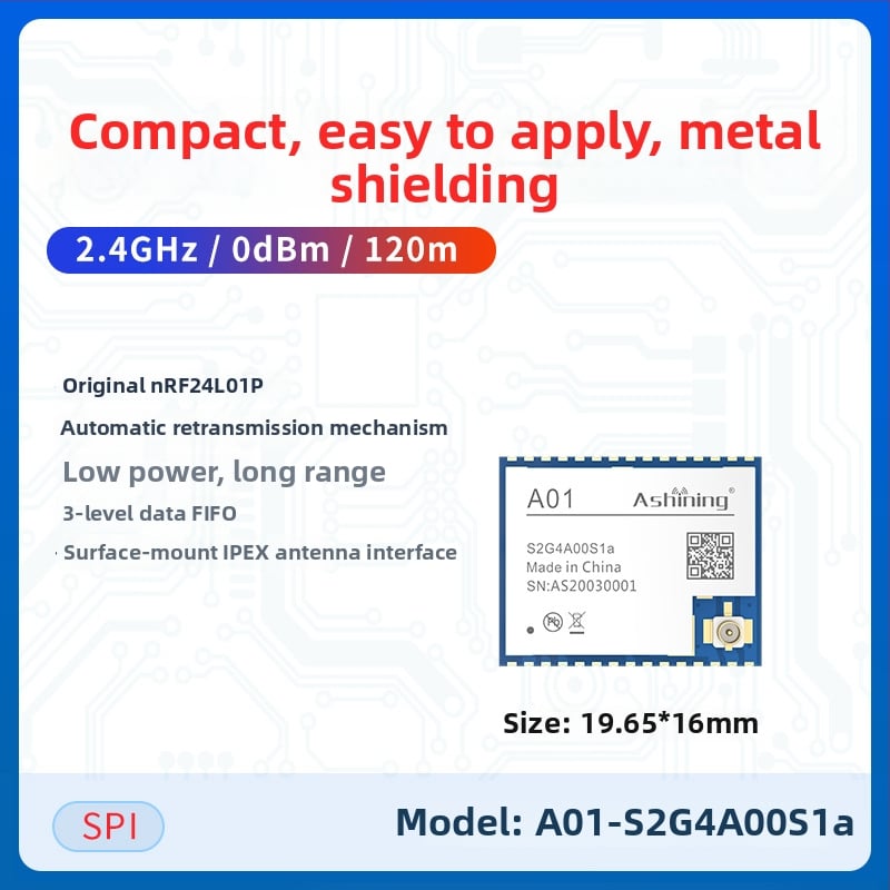 Ashining/Zeyao modul transceiver RF wireless NRF24L01, 2.4 GHz transmisie de date transparentă
