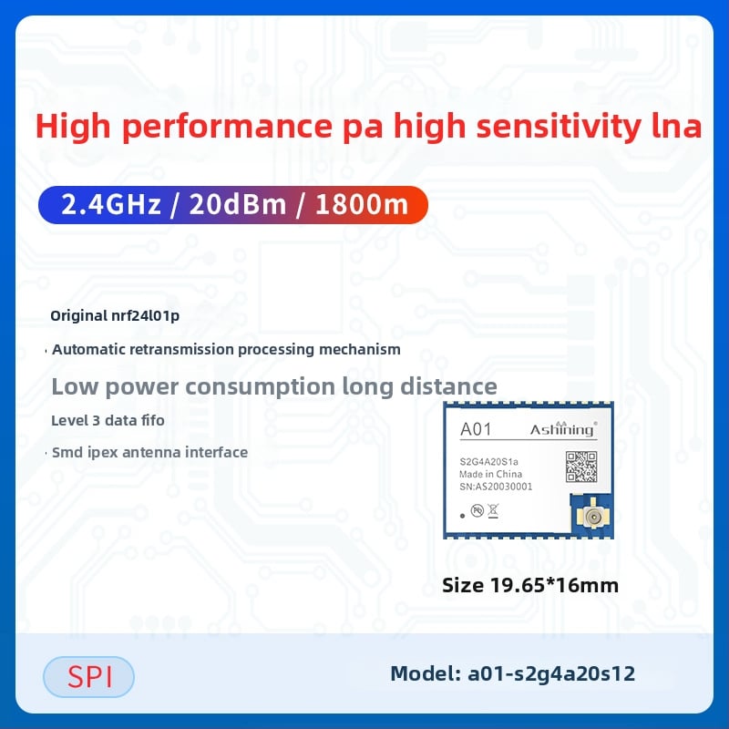 Ashining/Zeyao modul transceiver RF wireless NRF24L01, 2.4 GHz transmisie de date transparentă