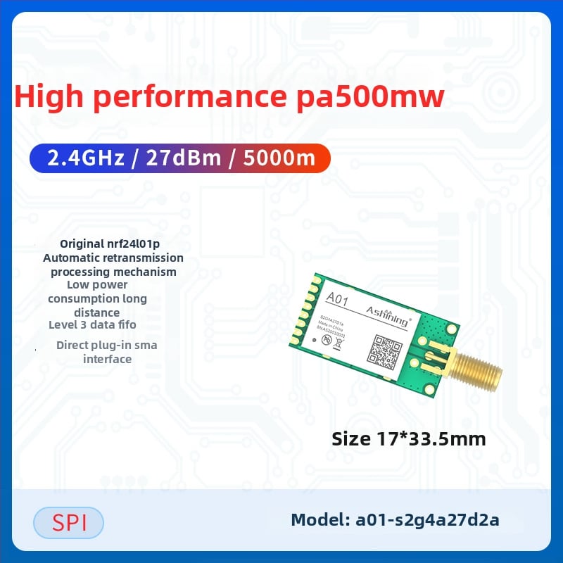 Ashining/Zeyao modul transceiver RF wireless NRF24L01, 2.4 GHz transmisie de date transparentă