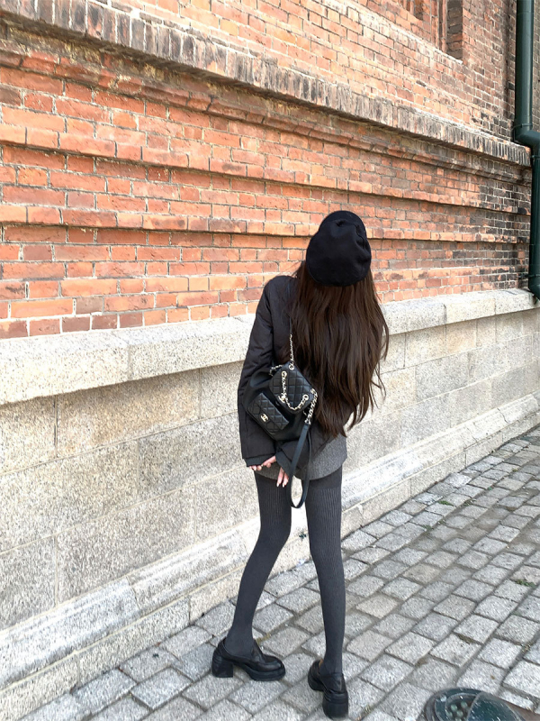 Γυναικείοι καθημερινοί βαμβακεροί παντελόνες, μεσαία μέση, στενός γραμμής, μήκος τρία τέταρτα, μικροελαστικότητα, στυλ ιαπωνο-κορεατικό χαλαρό