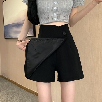 Szabálytalan szabású széles culottek (kémiai szálak keveréke; poliészter; 3/4 hossz; mikro-bounce rugalmasság)