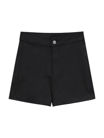 Női denim rövidnadrág, magas derekú, egyenes szabás, 3/4 hossz, utcai divat