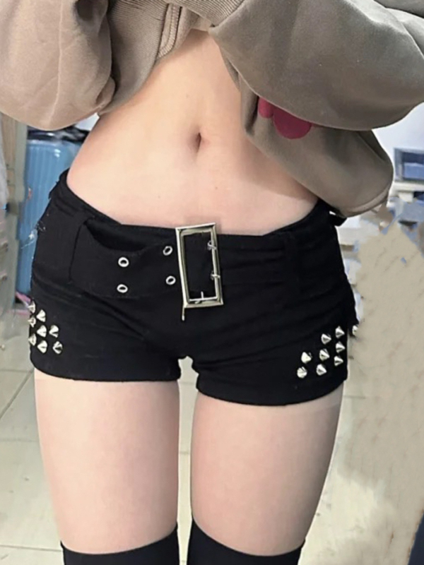 Βαμβατικές κοντές παντελόνες με ψηλή ζώνη, κορεατικού στυλ ίσια γραμμή, υψηλή ελαστικότητα