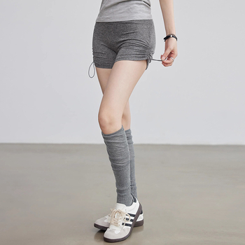 Șorturi sport pentru femei, lungime 3/4, respirabile, talie înaltă, 93% poliester / 7% spandex, Youyou