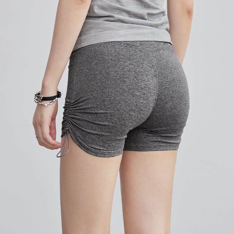 Șorturi sport pentru femei, lungime 3/4, respirabile, talie înaltă, 93% poliester / 7% spandex, Youyou
