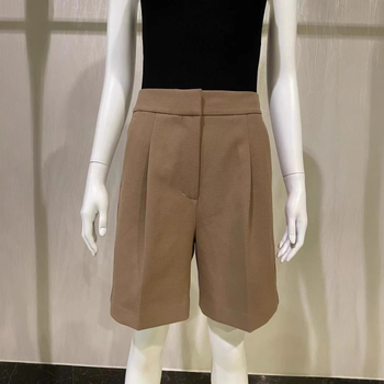 Γυναικείοι σορτς από μαλλί με ανάμειξη για επαγγελματικές μετακινήσεις, με ψηλή ζώνη, ίσιο κόψιμο